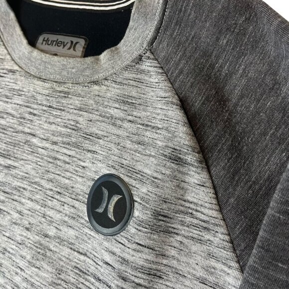 Hurley Men's M Phantom Advance Crew Sweatshirt Gray Heather Sporty Athletic - Picture 4 of 9